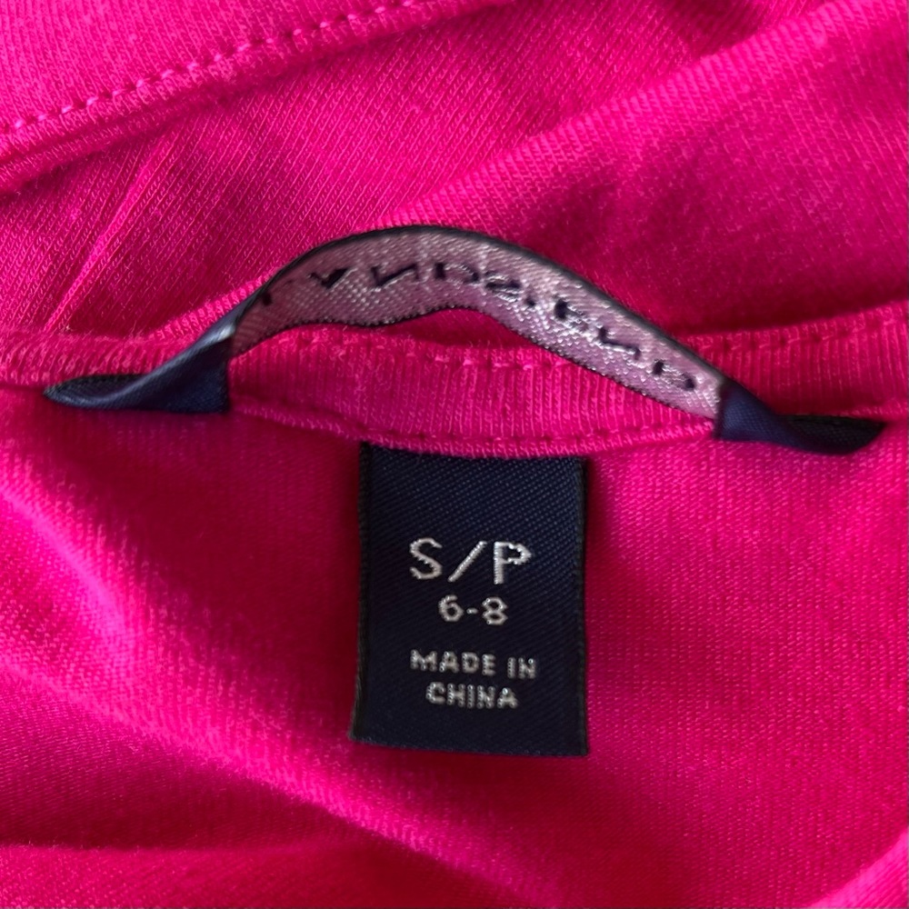 •Lands End• Fuchsia Knit Cap Sleeve Dress - Size 6-8 - Picture 3 of 9